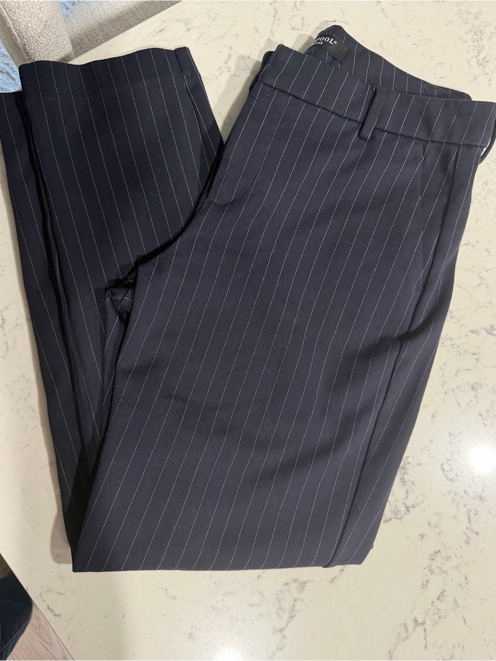 Liverpool Navy Pinstripe Dress Pants